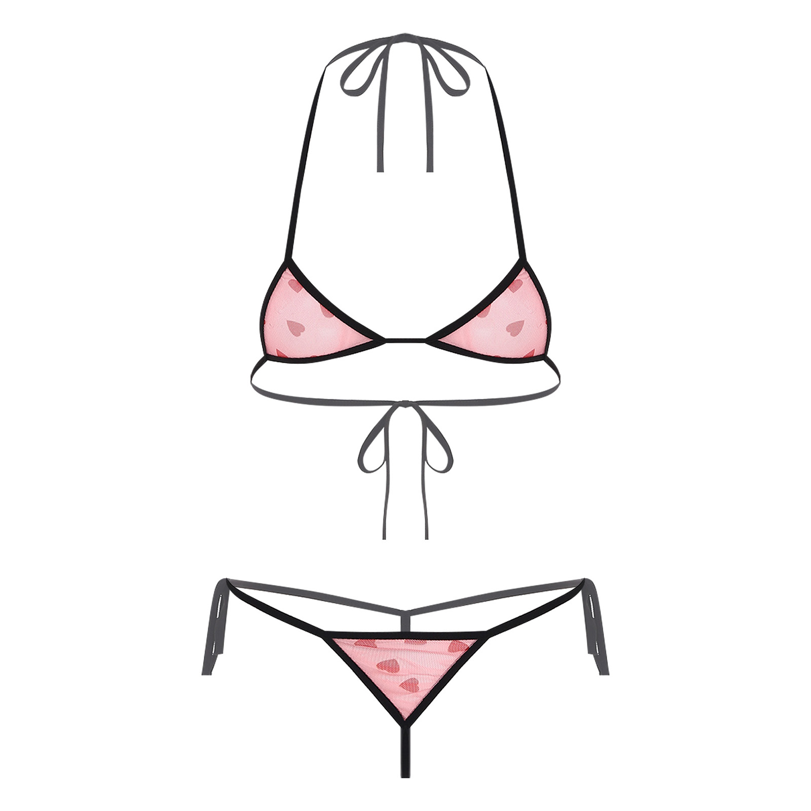 Sheer Mesh Bra - Set intimo da donna micro mini