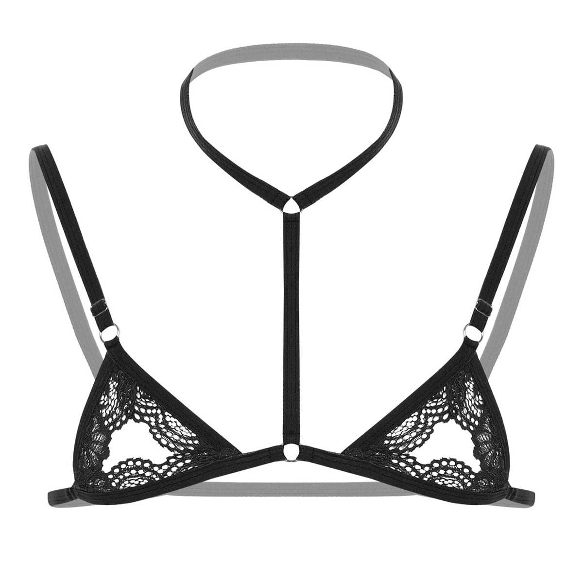 Sheer Bra Lace - Uomini sexy Imbracatura Reggiseno erotico Uomo