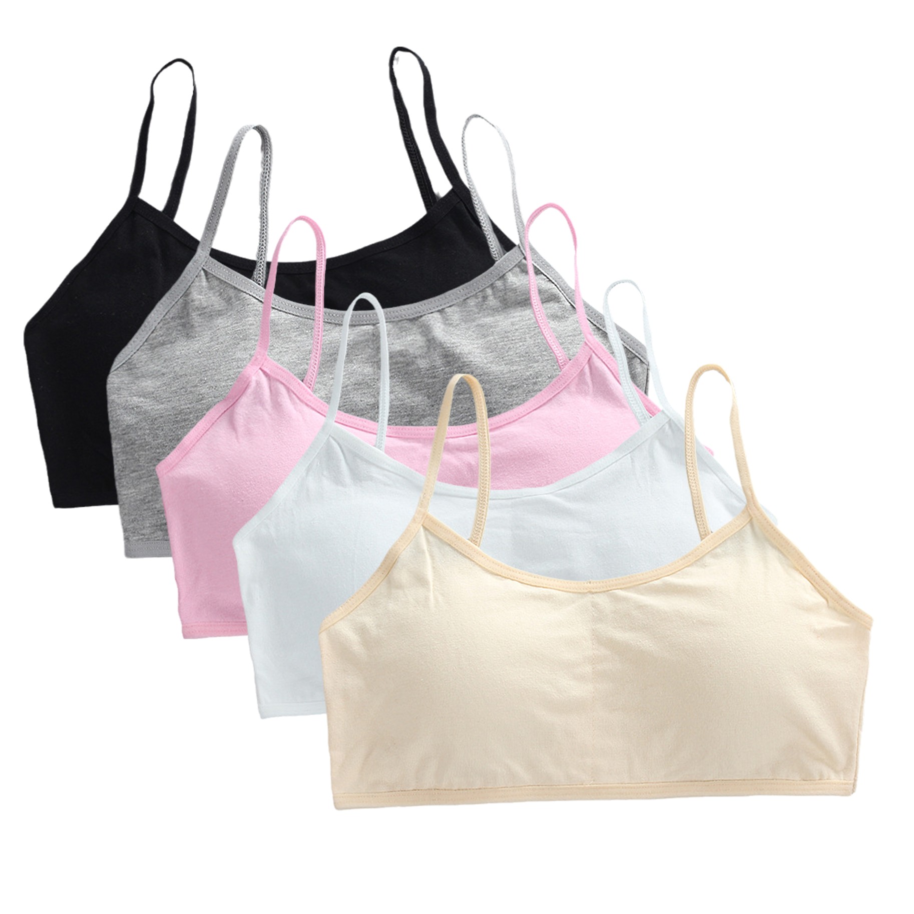 Cotton Bra Everyday - Set di 5 Reggiseni Sportivi in