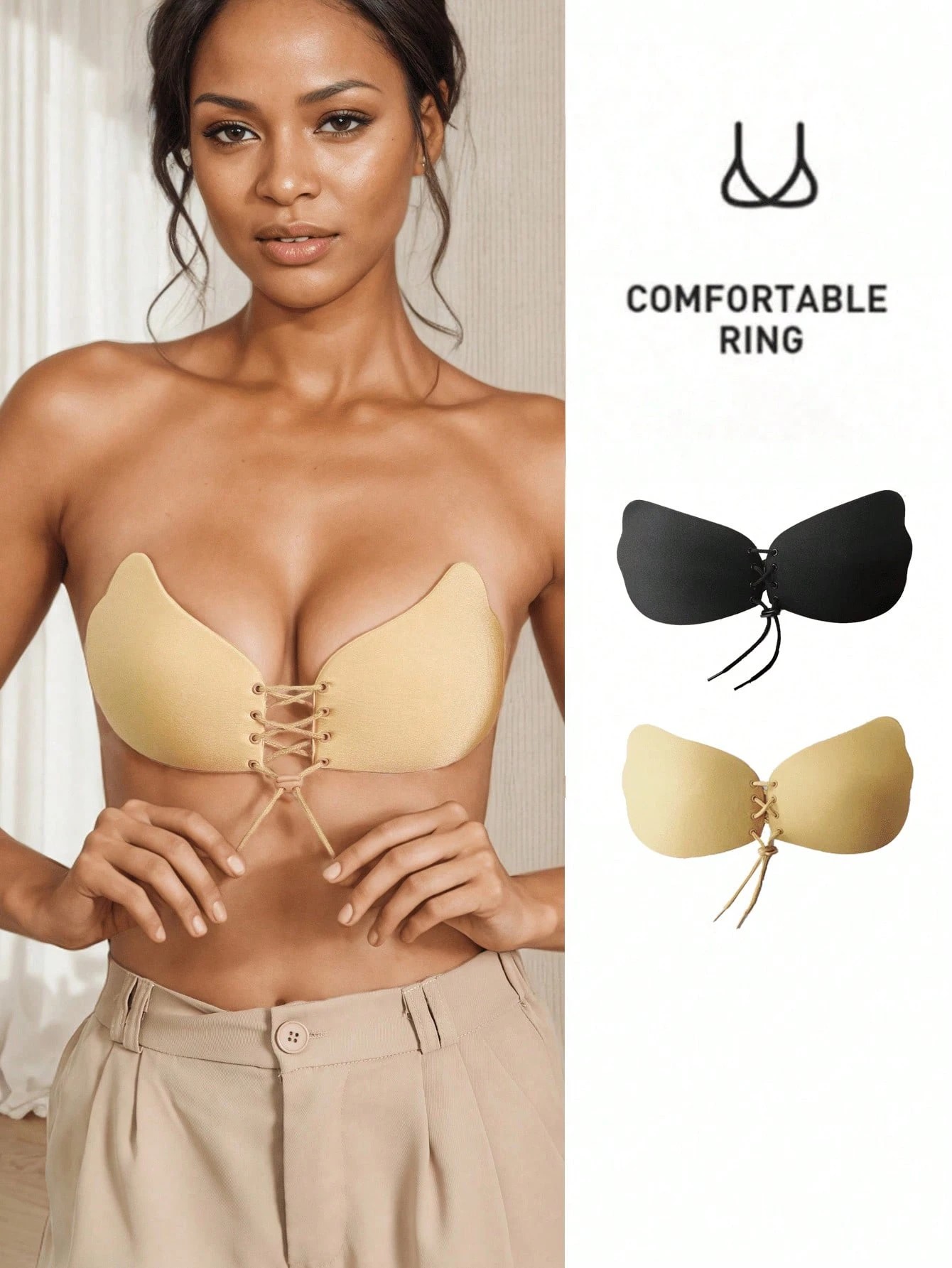 Backless Bra Sticky - Reggiseno adesivo da 1 pezzo, reggiseno