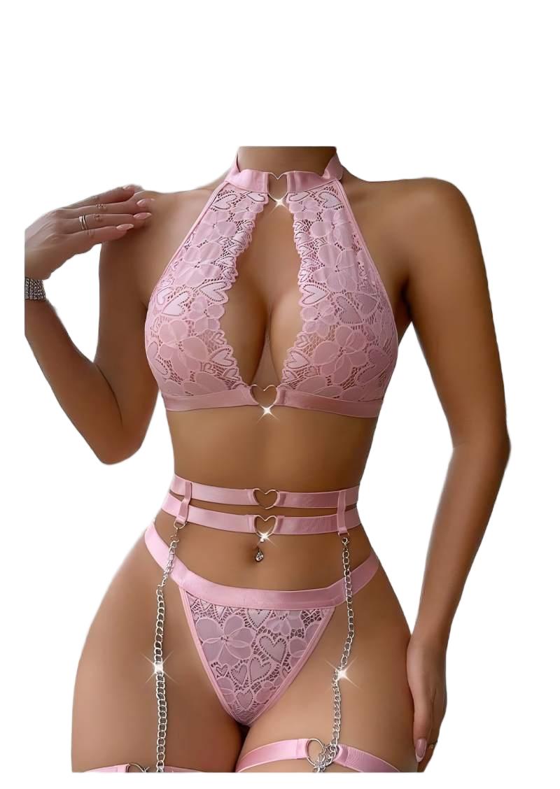Set di lingerie sexy push-up i - Lace Bralette Set recensione e prezzo
