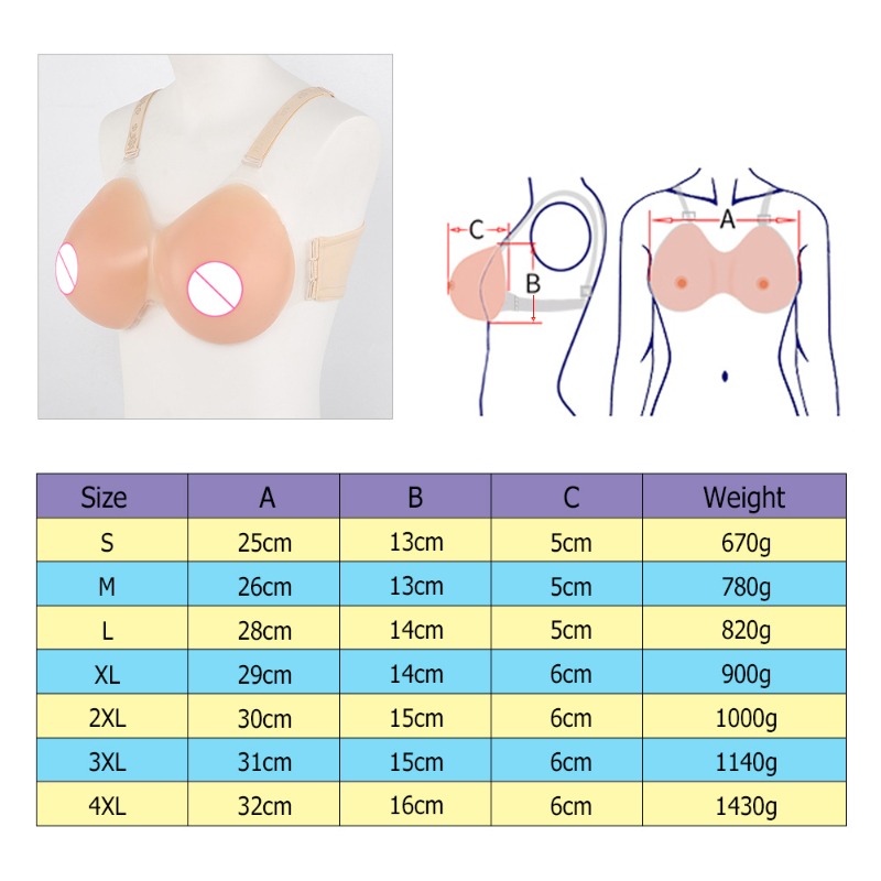 Forme del seno in silicone di  - Push Up Bra Silicone recensione e prezzo