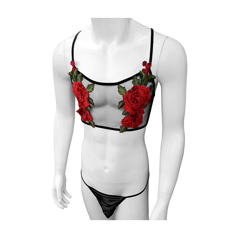 Set di lingerie sexy da uomo c - Sheer Mesh Bra recensione e prezzo